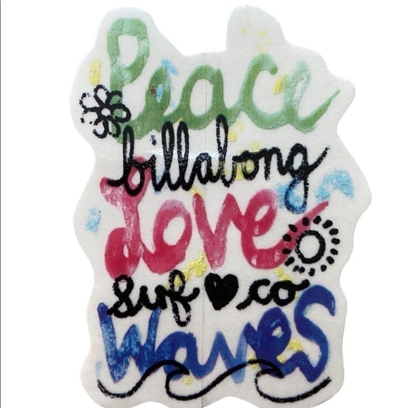 BUNDLE of 2 BILLABONG Love, Peace, Surf Surfer Stickers - Picture 3 of 3